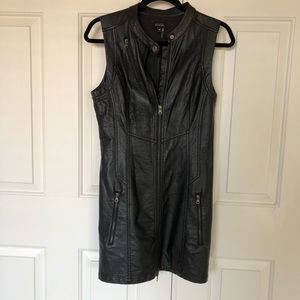 Angl Faux leather zipper dress